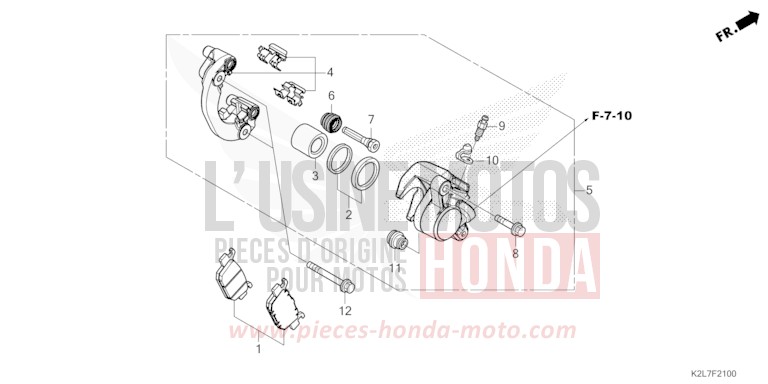 HINTERRAD-BREMSSATTEL von ADV 350 HYPER RED (R348) von 2025